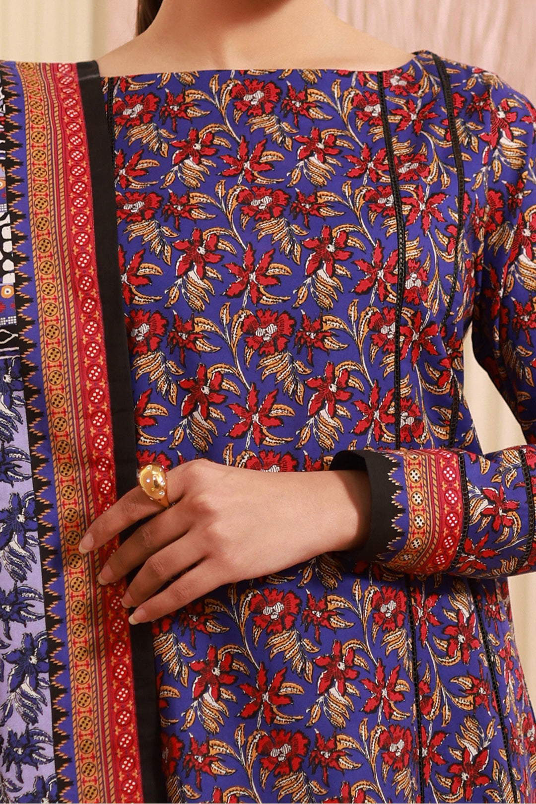 Zellbury | Unstitched 3 Piece Cambric | Shirt Shalwar Dupatta - 0632 - House Of Zarish