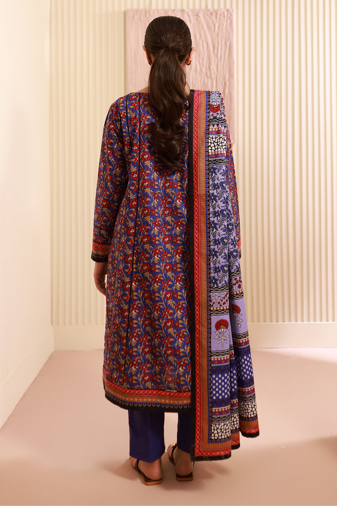 Zellbury | Unstitched 3 Piece Cambric | Shirt Shalwar Dupatta - 0632 - House Of Zarish