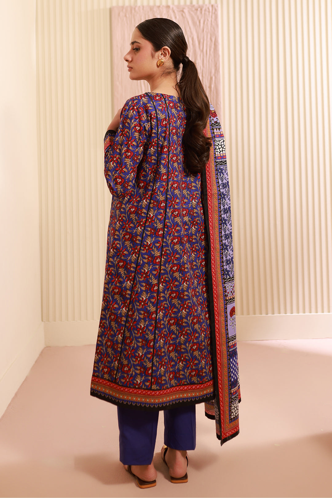 Zellbury | Unstitched 3 Piece Cambric | Shirt Shalwar Dupatta - 0632 - House Of Zarish