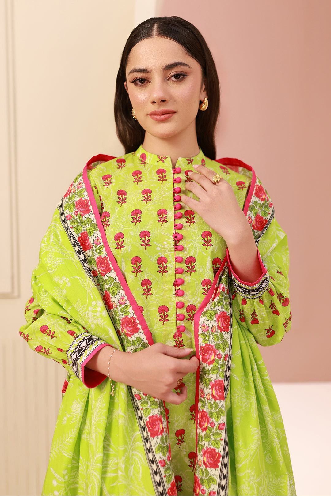 Zellbury | Unstitched 3 Piece Cambric | Shirt Shalwar Dupatta - 0634 - House Of Zarish