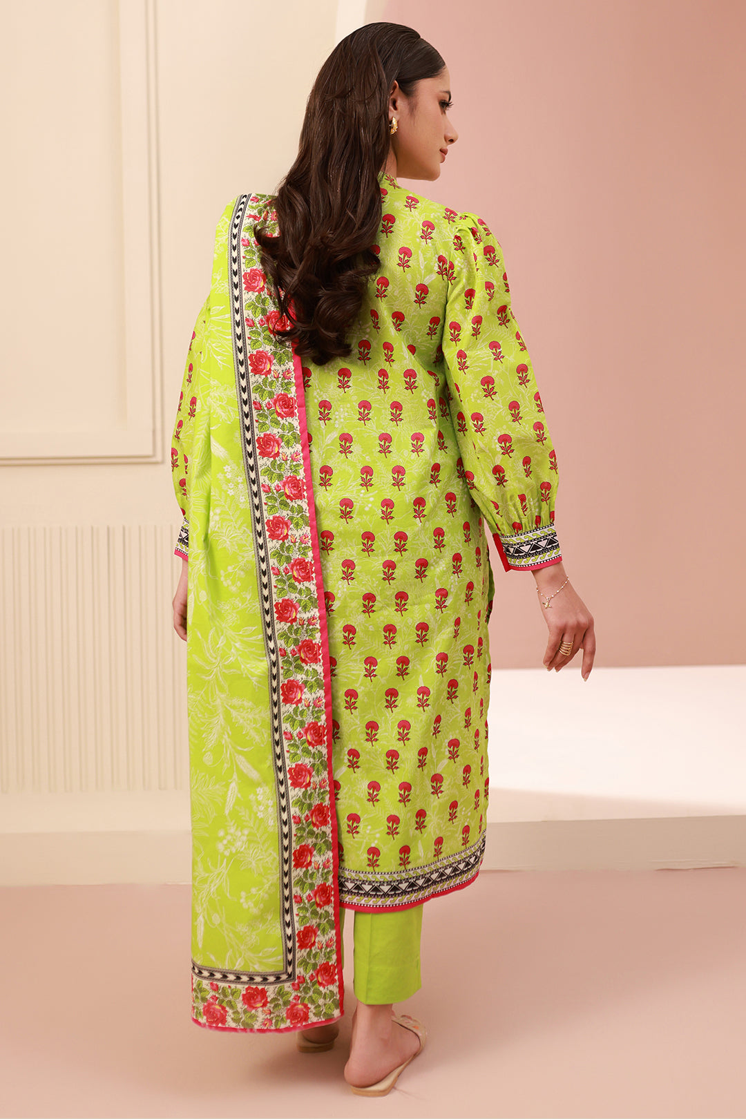 Zellbury | Unstitched 3 Piece Cambric | Shirt Shalwar Dupatta - 0634 - House Of Zarish