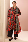 Zellbury | Unstitched 3 Piece Cambric | Shirt Shalwar Dupatta - 0636 - House Of Zarish