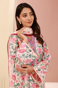 Zellbury | Unstitched 3 Piece Cambric | Shirt Shalwar Dupatta - 0640 - House Of Zarish