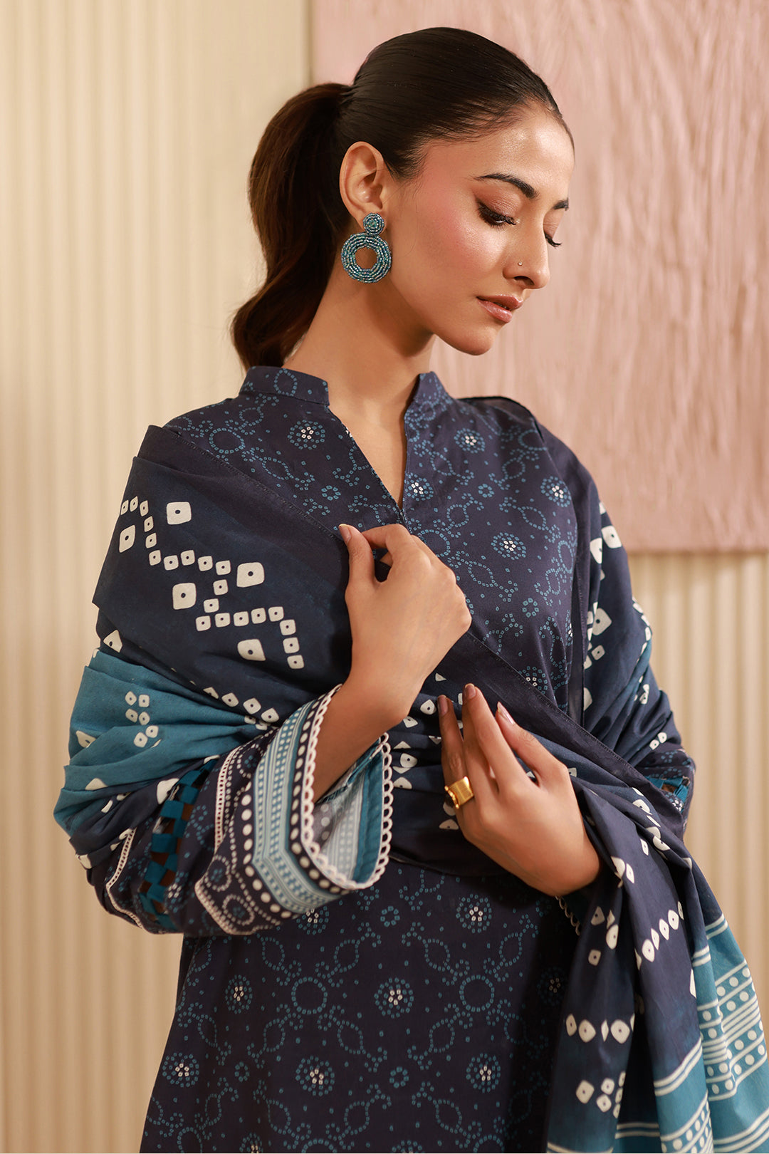 Zellbury | Unstitched 3 Piece Cambric | Shirt Shalwar Dupatta - 0642 - House Of Zarish
