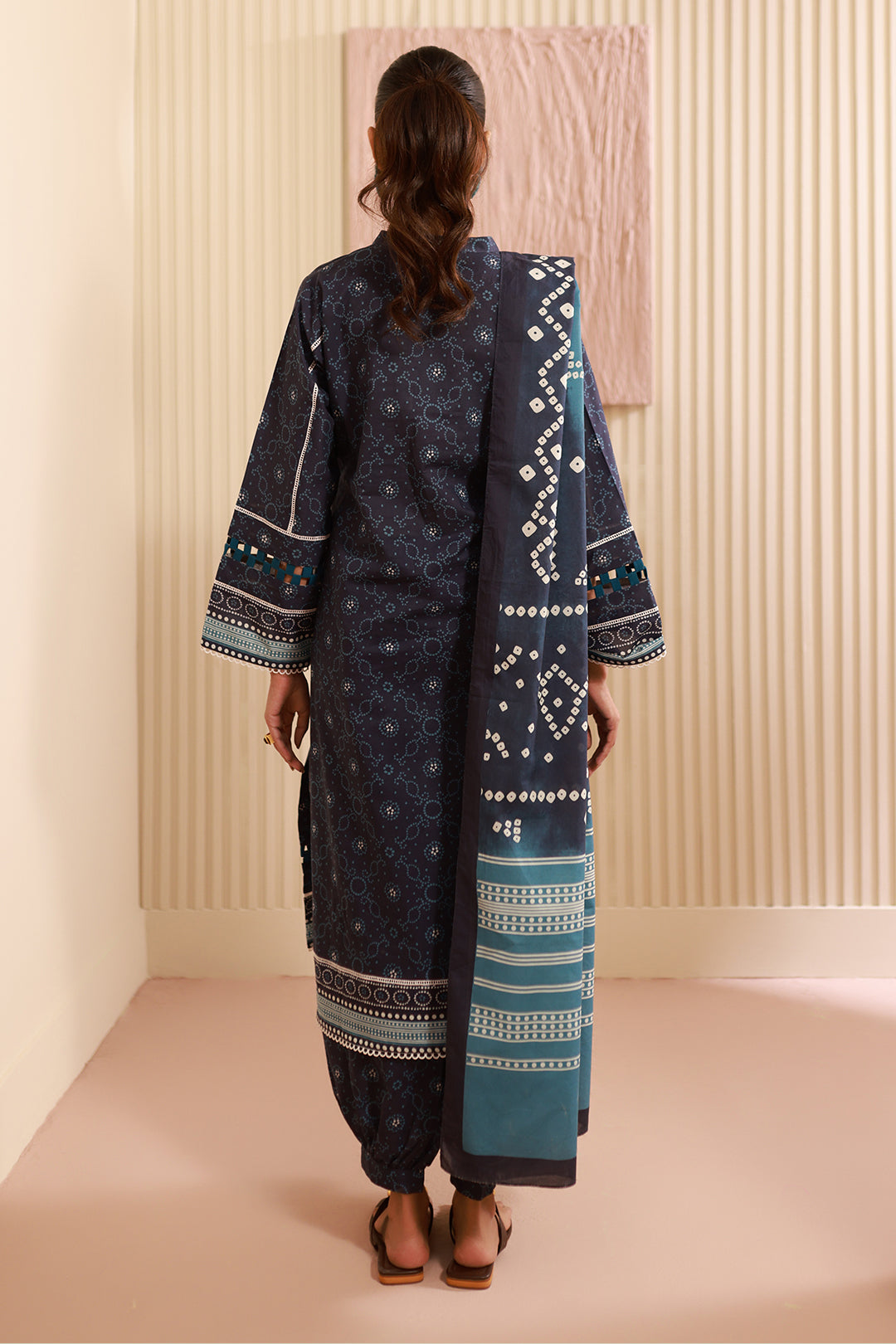 Zellbury | Unstitched 3 Piece Cambric | Shirt Shalwar Dupatta - 0642 - House Of Zarish