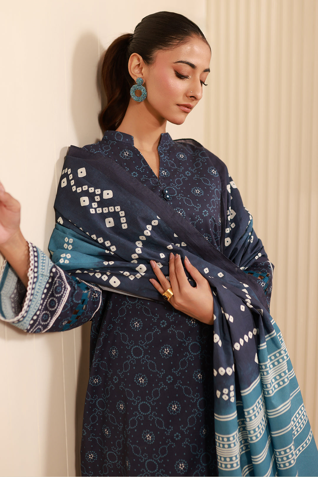 Zellbury | Unstitched 3 Piece Cambric | Shirt Shalwar Dupatta - 0642 - House Of Zarish