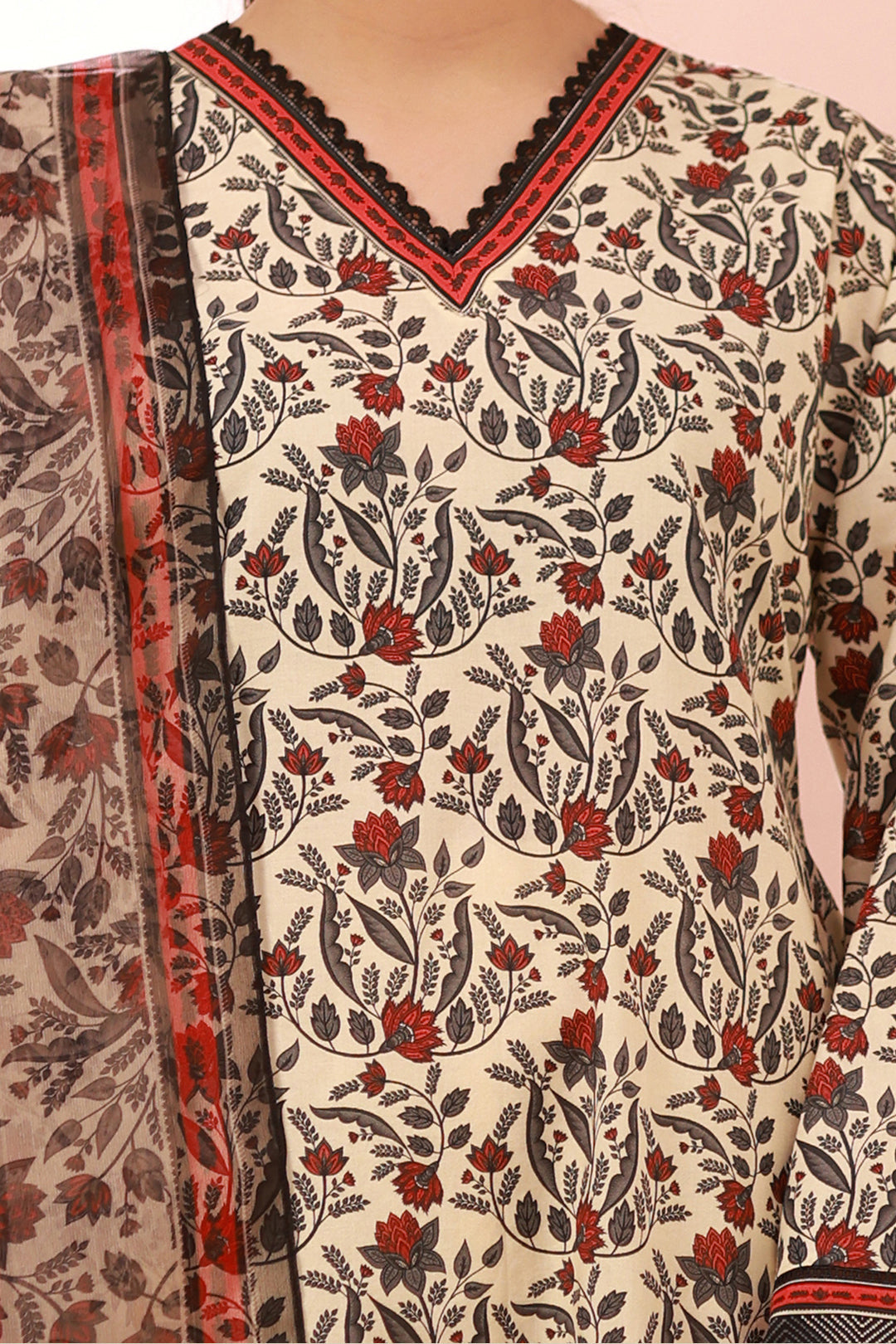 Zellbury | Unstitched 3 Piece Cambric | Shirt Shalwar Dupatta - 0658 - House Of Zarish