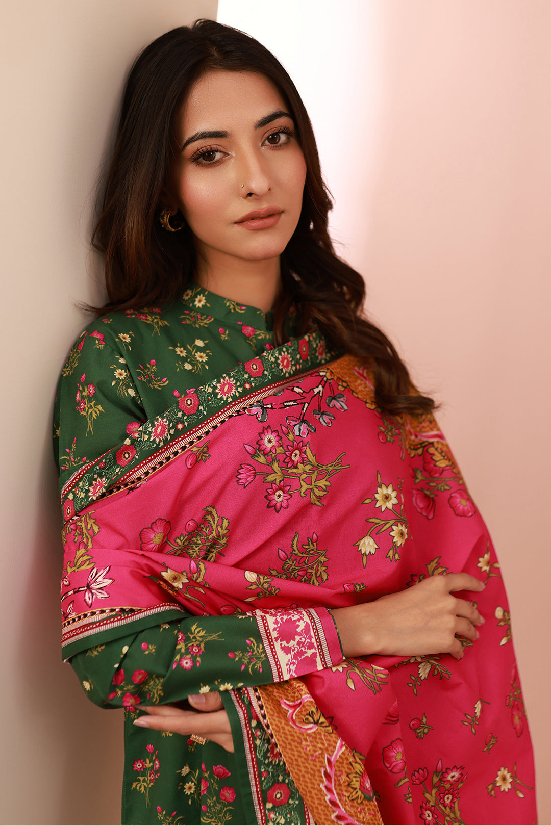Zellbury | Unstitched 3 Piece Cambric | Shirt Shalwar Dupatta - 0662 - House Of Zarish