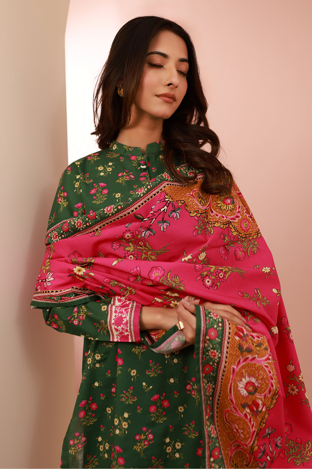 Zellbury | Unstitched 3 Piece Cambric | Shirt Shalwar Dupatta - 0662 - House Of Zarish