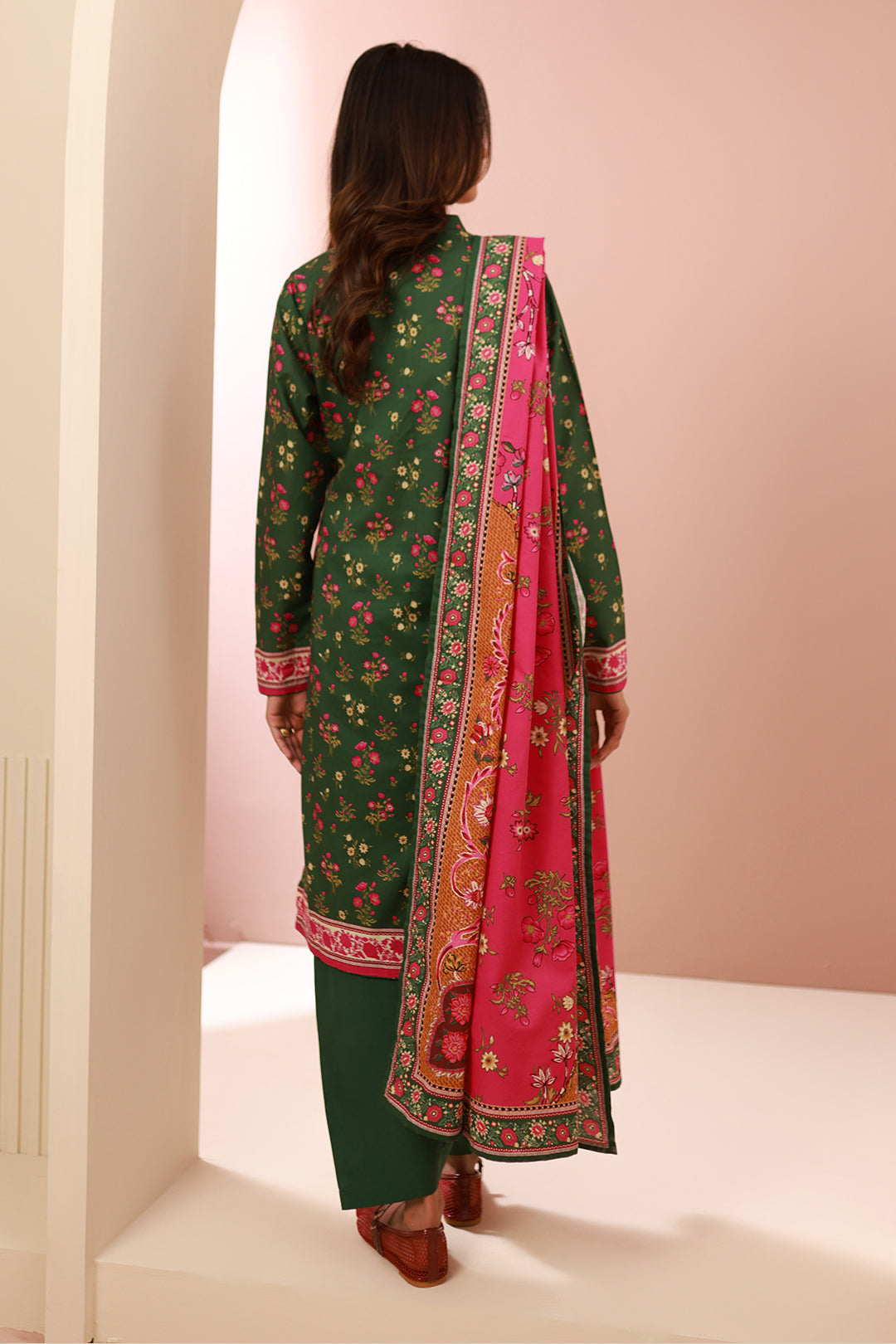 Zellbury | Unstitched 3 Piece Cambric | Shirt Shalwar Dupatta - 0662 - House Of Zarish