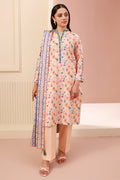 Zellbury | Unstitched 3 Piece Cambric | Shirt Shalwar Dupatta - 0664 - House Of Zarish