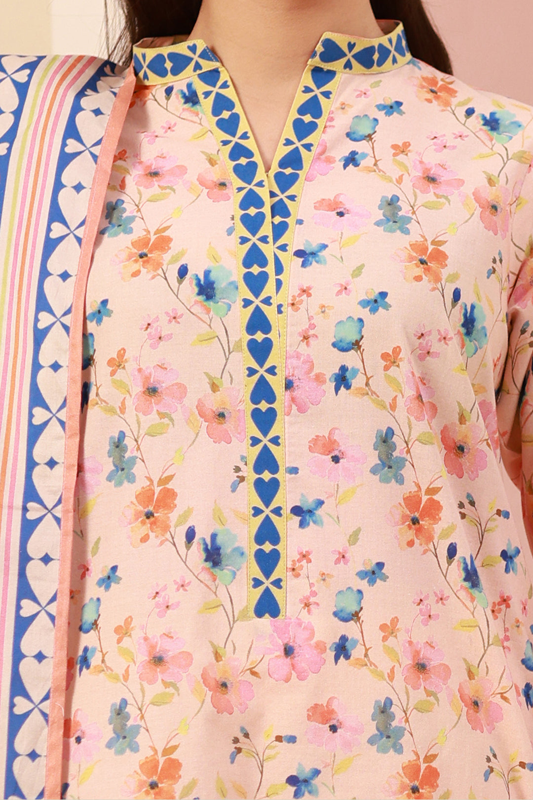 Zellbury | Unstitched 3 Piece Cambric | Shirt Shalwar Dupatta - 0664 - House Of Zarish