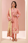 Zellbury | Unstitched 3 Piece Cambric | Shirt Shalwar Dupatta - 0665 - House Of Zarish