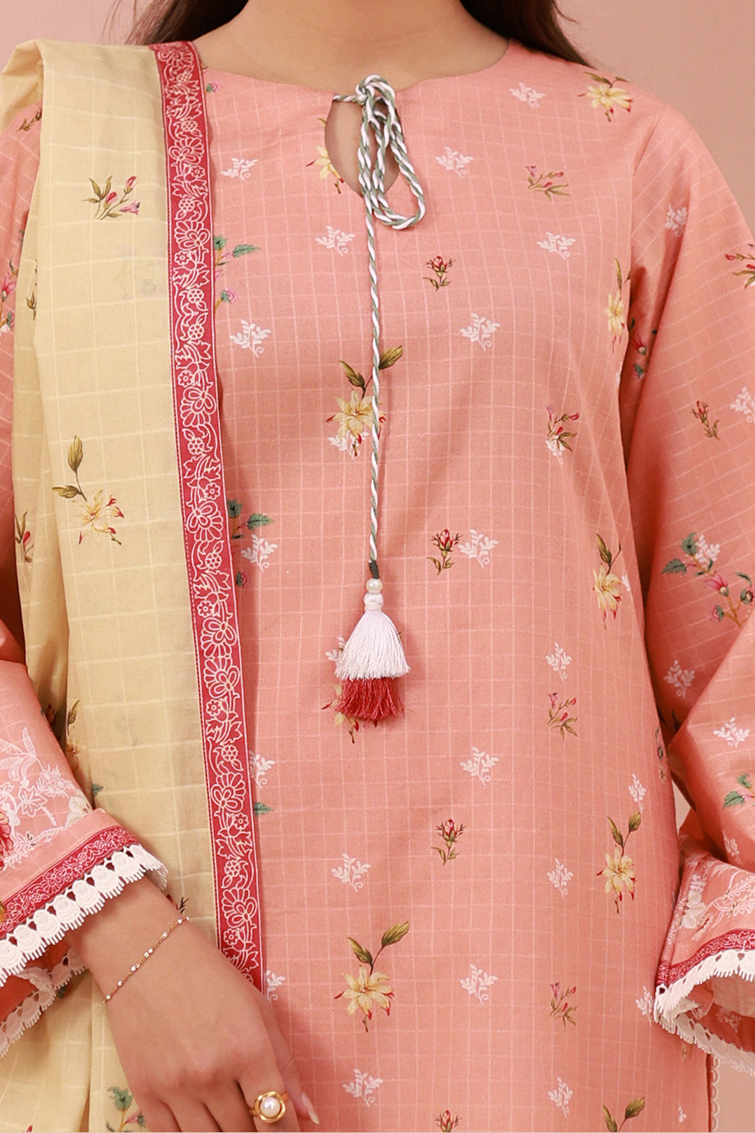 Zellbury | Unstitched 3 Piece Cambric | Shirt Shalwar Dupatta - 0665 - House Of Zarish
