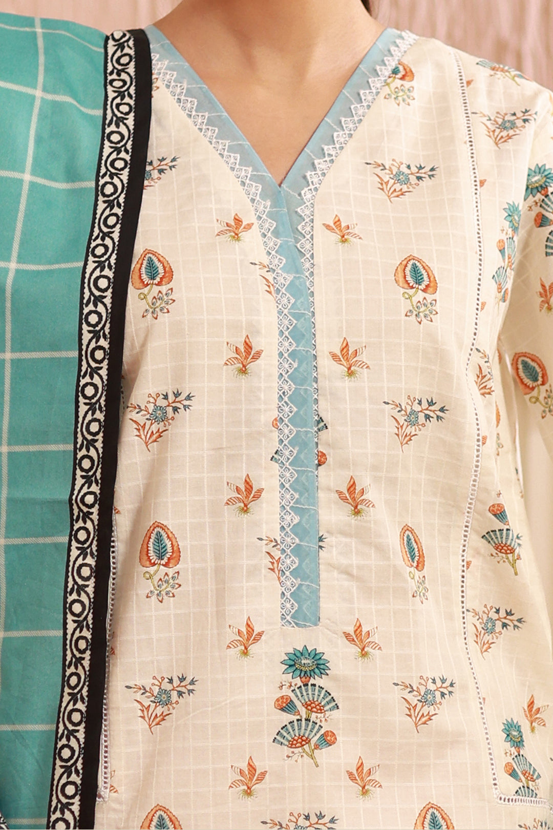 Zellbury | Unstitched 3 Piece Cambric | Shirt Shalwar Dupatta - 0668 - House Of Zarish