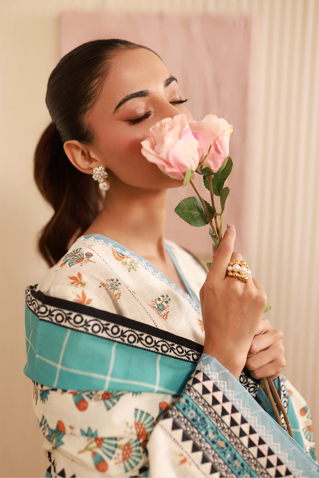 Zellbury | Unstitched 3 Piece Cambric | Shirt Shalwar Dupatta - 0668 - House Of Zarish