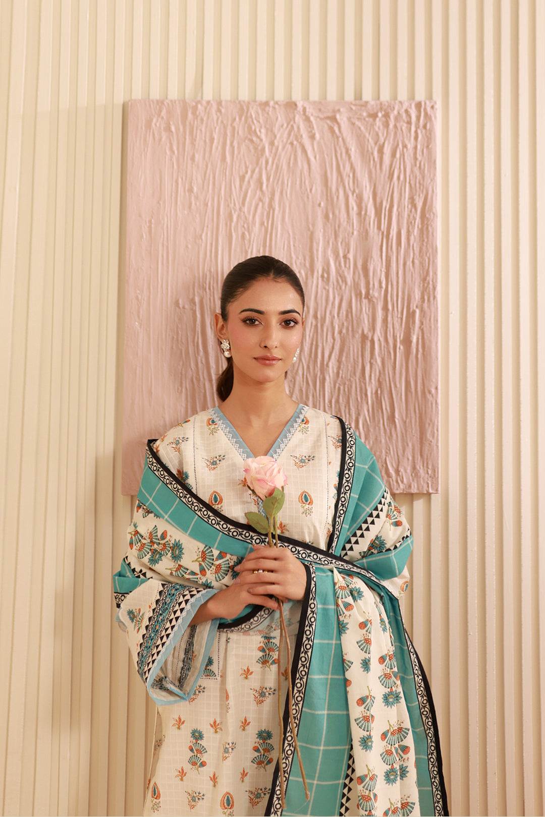Zellbury | Unstitched 3 Piece Cambric | Shirt Shalwar Dupatta - 0668 - House Of Zarish