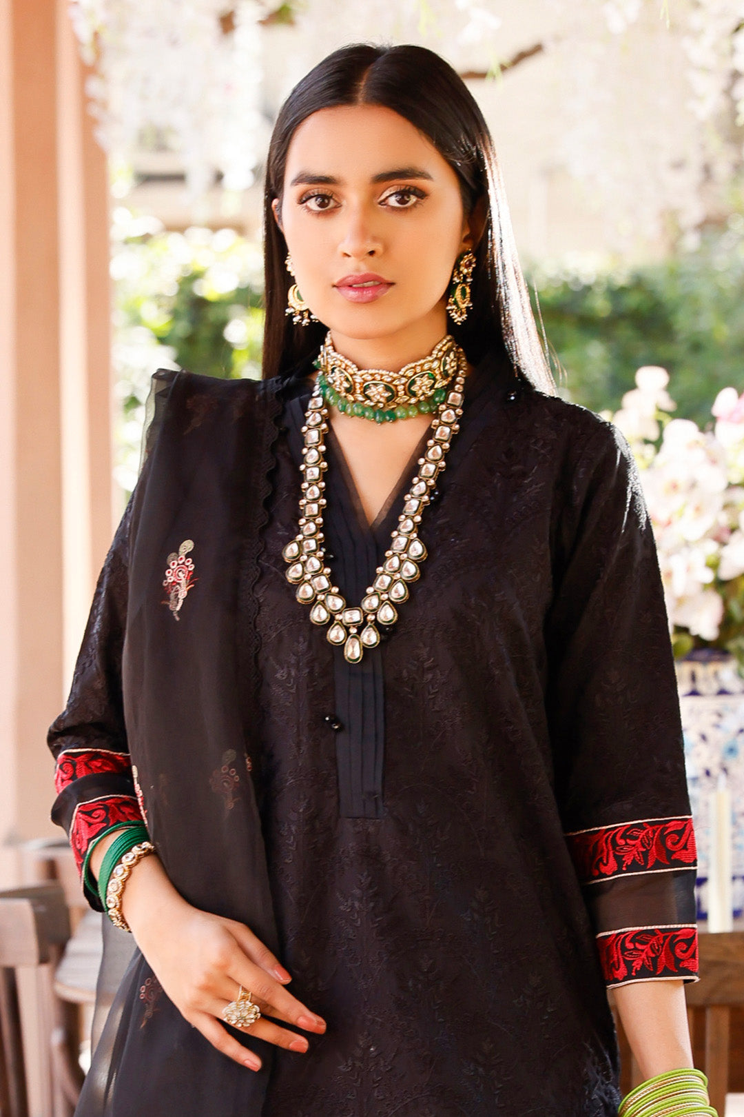Zellbury | Unstitched 3 Piece Cambric | Embroidered Shirt Shalwar Dupatta - 0283 - House Of Zarish