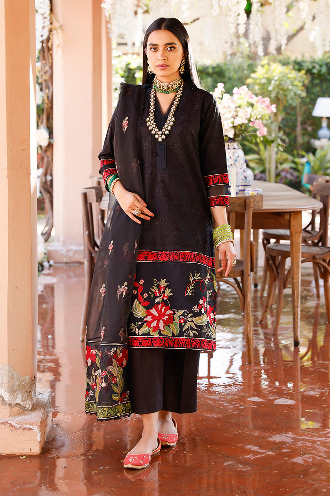 Zellbury | Unstitched 3 Piece Cambric | Embroidered Shirt Shalwar Dupatta - 0283 - House Of Zarish