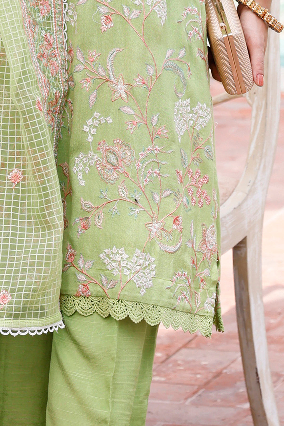 Zellbury | Unstitched 3 Piece Cotton | Embroidered Shirt Shalwar Dupatta - 0290 - House Of Zarish