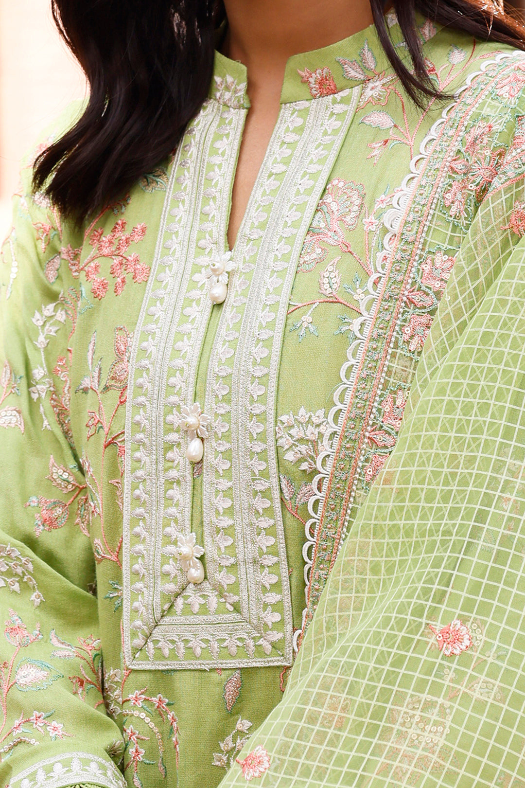 Zellbury | Unstitched 3 Piece Cotton | Embroidered Shirt Shalwar Dupatta - 0290 - House Of Zarish