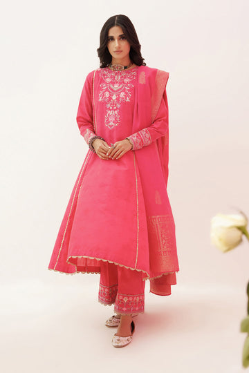 Zellbury | Unstitched 3 Piece Lawn | Embroidered Shirt Shalwar Dupatta - 0351 - House Of Zarish