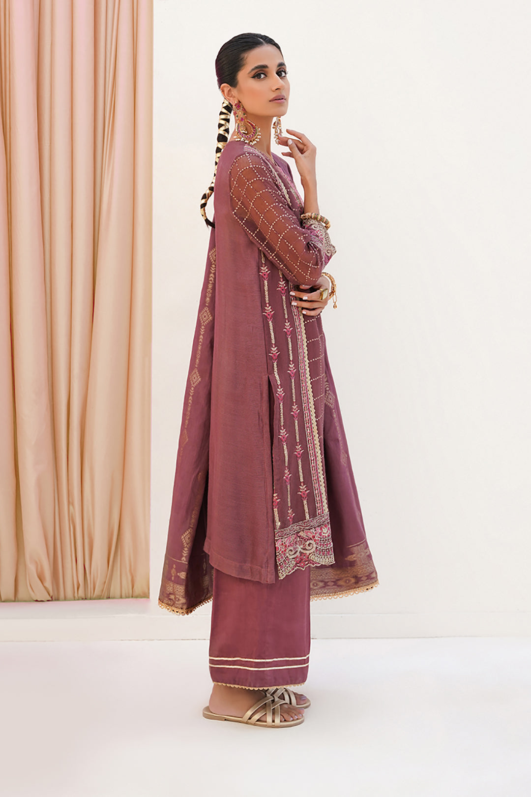 Zellbury | Unstitched 3 Piece Khaddi | Embroidered Shirt Shalwar Dupatta - 0356 - House Of Zarish