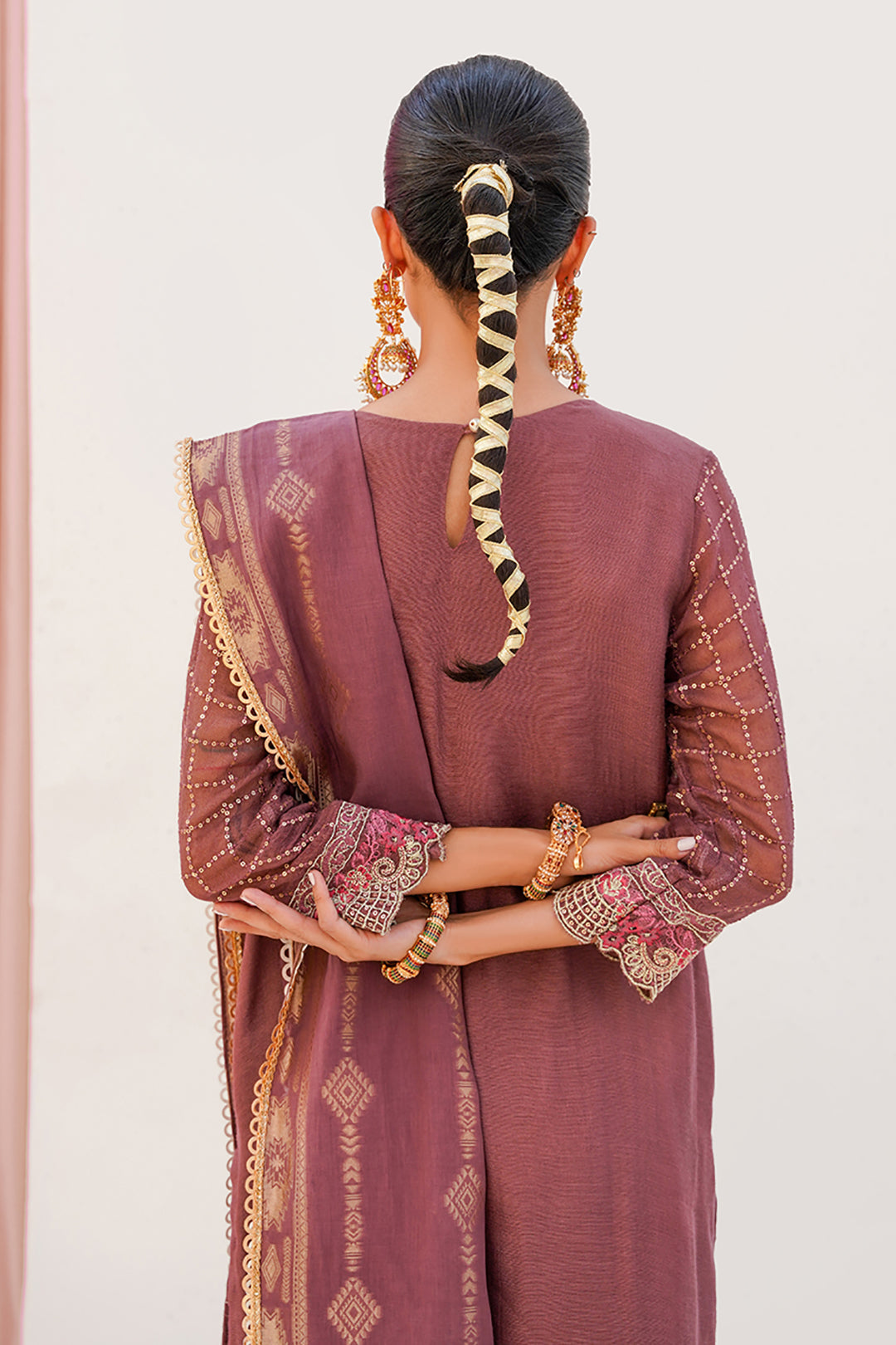 Zellbury | Unstitched 3 Piece Khaddi | Embroidered Shirt Shalwar Dupatta - 0356 - Libasekhas