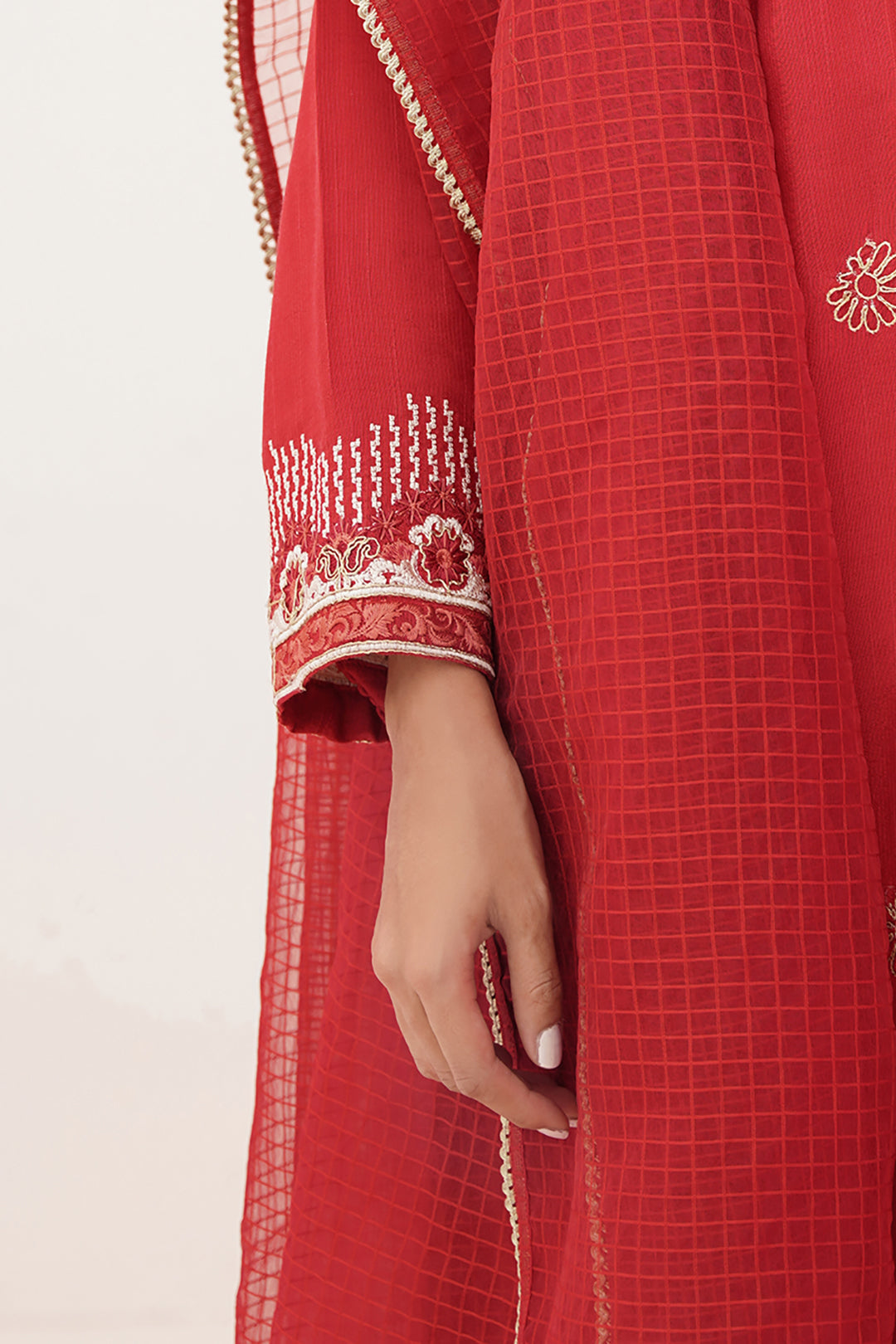 Zellbury | Unstitched 3 Piece Raw Silk | Embroidered Shirt Shalwar Dupatta - 0358 - Libasekhas