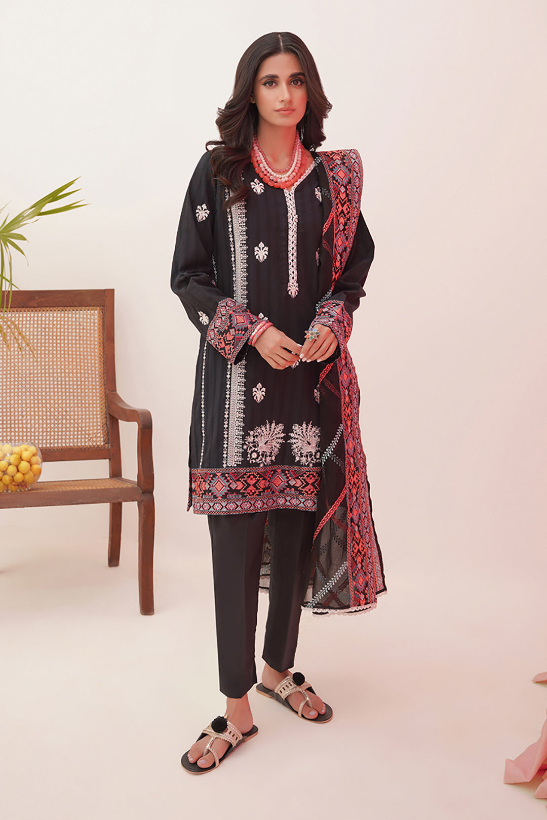 Zellbury | Unstitched 3 Piece Lawn | Embroidered Shirt Shalwar Dupatta - 0360 - House Of Zarish