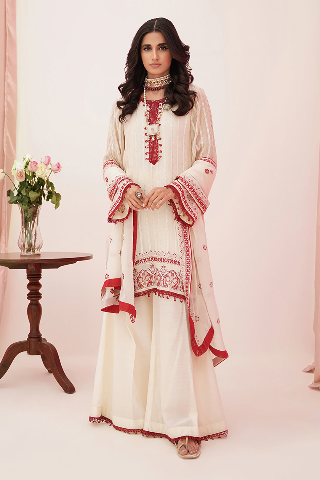 Zellbury | Unstitched 3 Piece Khaddi | Embroidered Shirt Shalwar Dupatta - 0363 - Libasekhas