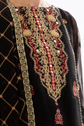 Zellbury | Unstitched 3 Piece Chiffon | Embroidered Shirt Shalwar Dupatta - 0293 - House Of Zarish