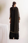 Zellbury | Unstitched 3 Piece Chiffon | Embroidered Shirt Shalwar Dupatta - 0293 - House Of Zarish