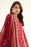 Zellbury | Unstitched 3 Piece Raw Silk | Embroidered Shirt Shalwar Dupatta - 0297 - Libasekhas
