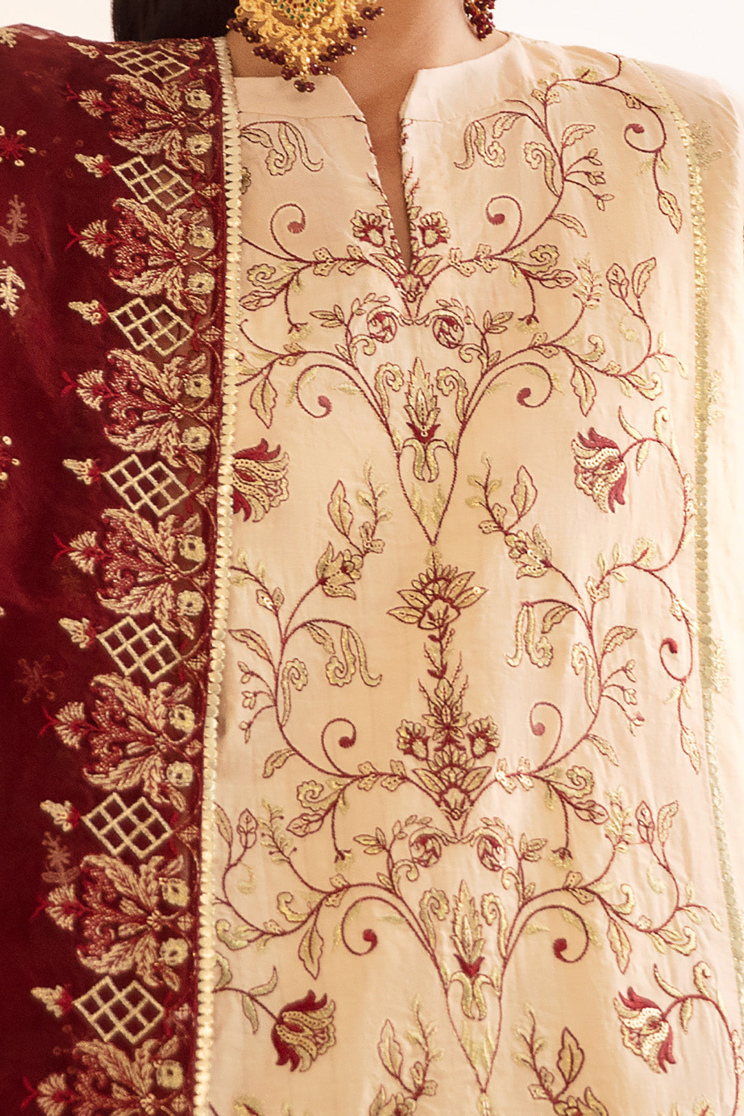 Zellbury | Unstitched 3 Piece Dobby | Embroidered Shirt Shalwar Dupatta - 0301 - House Of Zarish