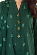 Zellbury | Unstitched 3 Piece Khaddar | Embroidered Shirt Shalwar Dupatta - 0302 - House Of Zarish
