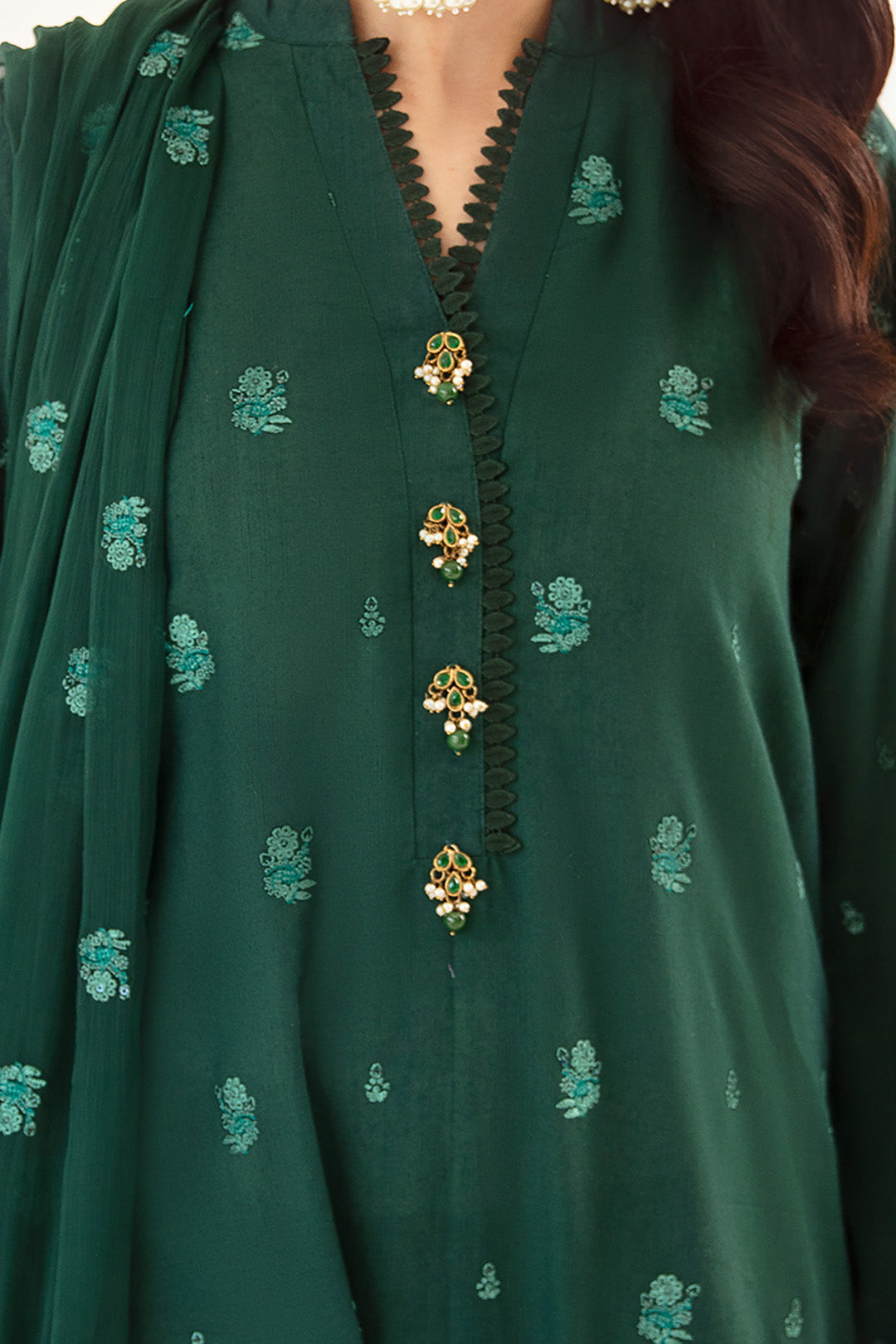 Zellbury | Unstitched 3 Piece Khaddar | Embroidered Shirt Shalwar Dupatta - 0302 - House Of Zarish