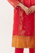 Zellbury | Unstitched 3 Piece Organza | Embroidered Shirt Shalwar Dupatta - 0303 - Libasekhas