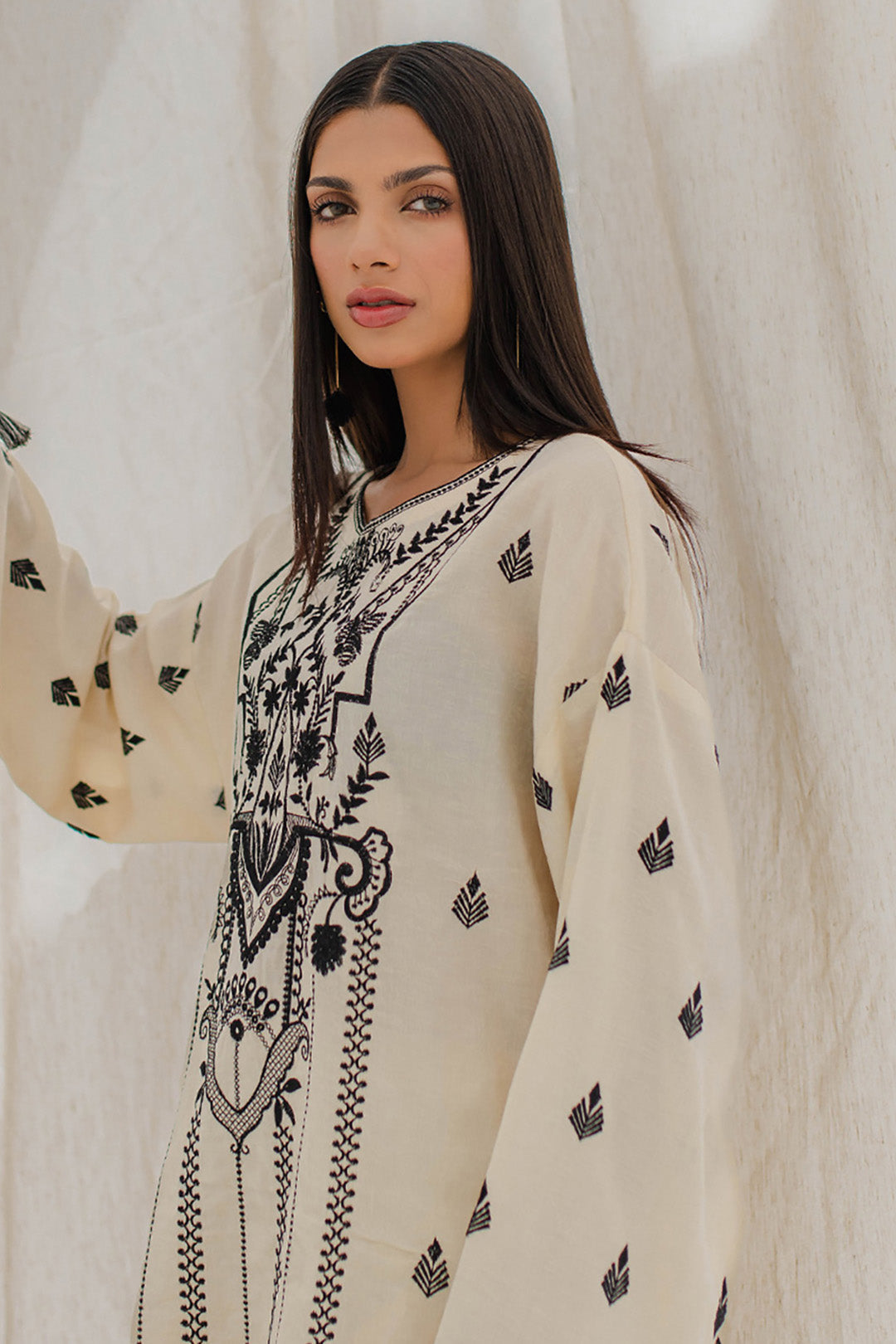 Zellbury | Unstitched 2 Piece Jacquard | Embroidered Shirt Shalwar - 0657 - House Of Zarish