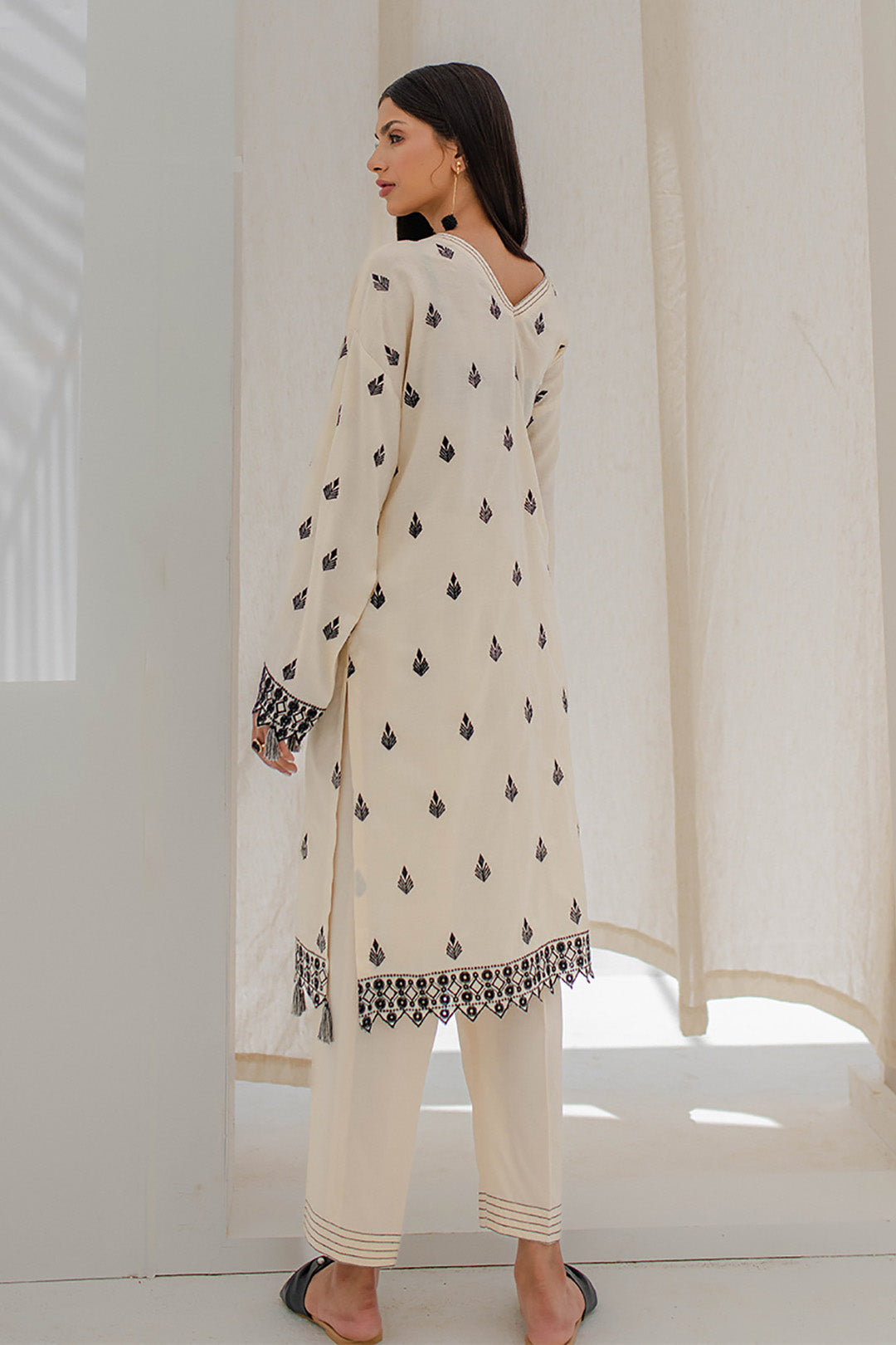 Zellbury | Unstitched 2 Piece Jacquard | Embroidered Shirt Shalwar - 0657 - House Of Zarish