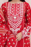 Zellbury | Unstitched 3 Piece Lawn | Embroidered Shirt Shalwar Dupatta - 0195 - House Of Zarish