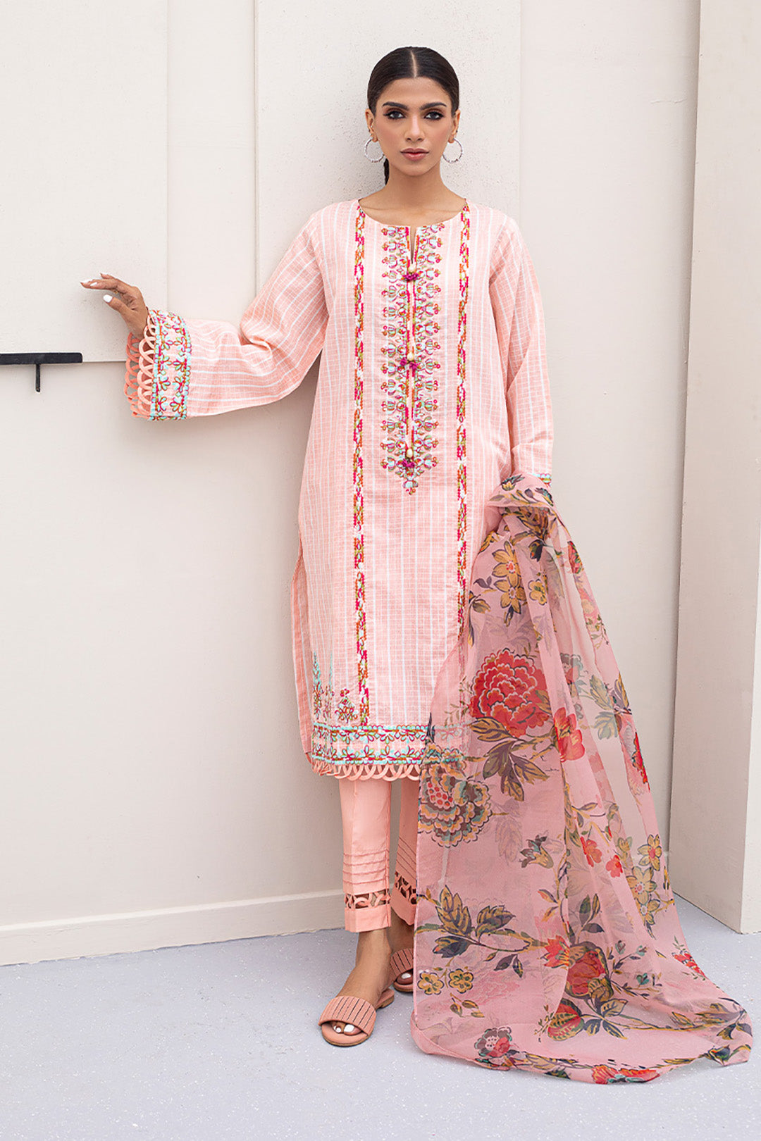 Zellbury | Unstitched 3 Piece Jacquard | Embroidered Shirt Shalwar Dupatta - 0286 - House Of Zarish