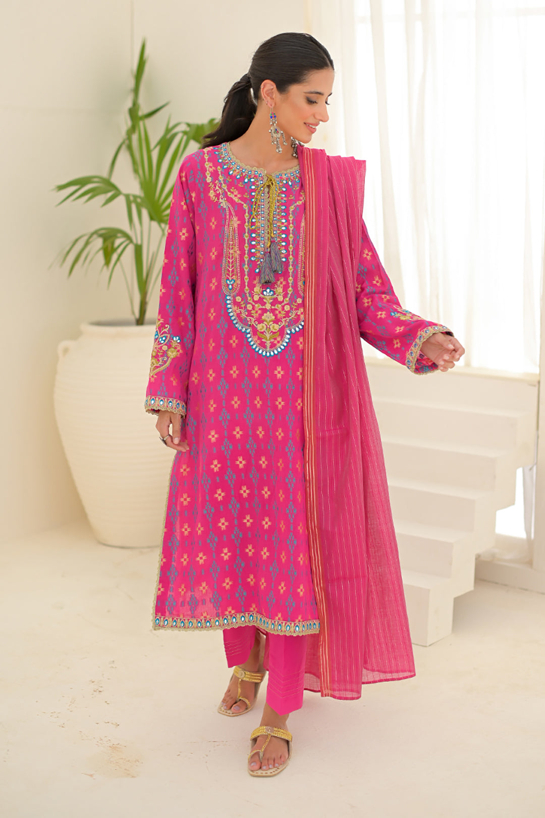 Zellbury | Unstitched 3 Piece Jacquard | Embroidered Shirt Shalwar Dupatta - 0289 - House Of Zarish