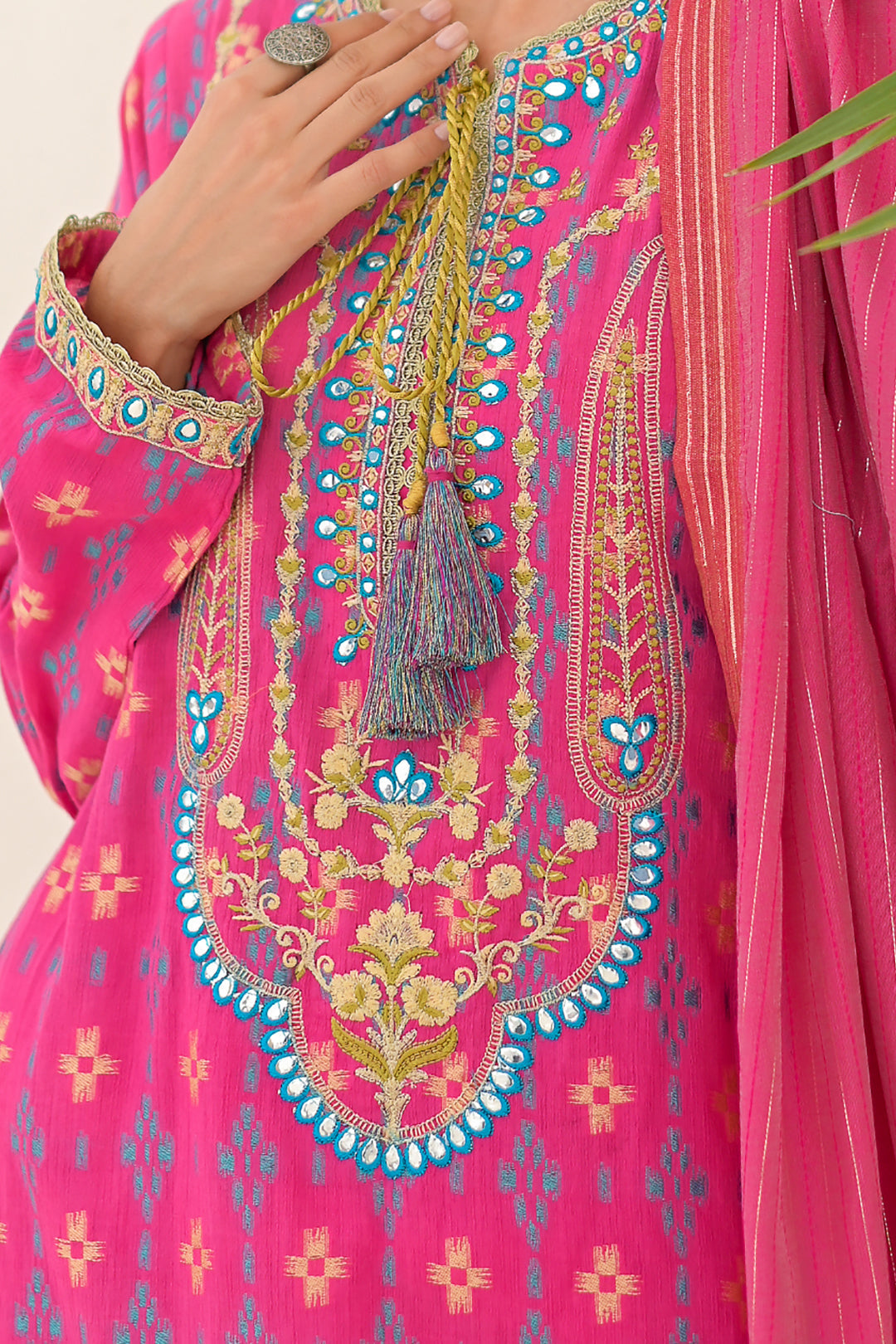Zellbury | Unstitched 3 Piece Jacquard | Embroidered Shirt Shalwar Dupatta - 0289 - House Of Zarish