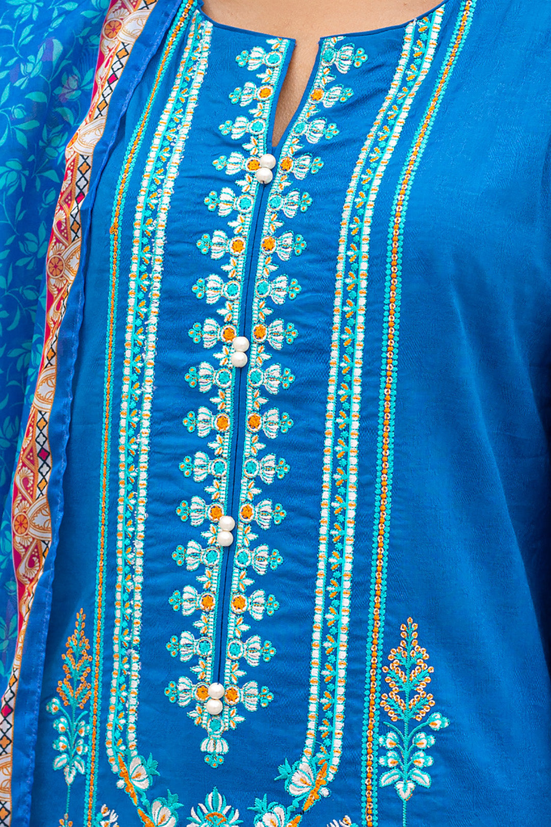 Zellbury | Unstitched 3 Piece Jacquard | Embroidered Shirt Shalwar Dupatta - 0435 - House Of Zarish