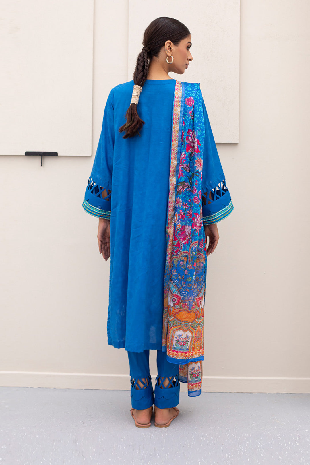 Zellbury | Unstitched 3 Piece Jacquard | Embroidered Shirt Shalwar Dupatta - 0435 - House Of Zarish