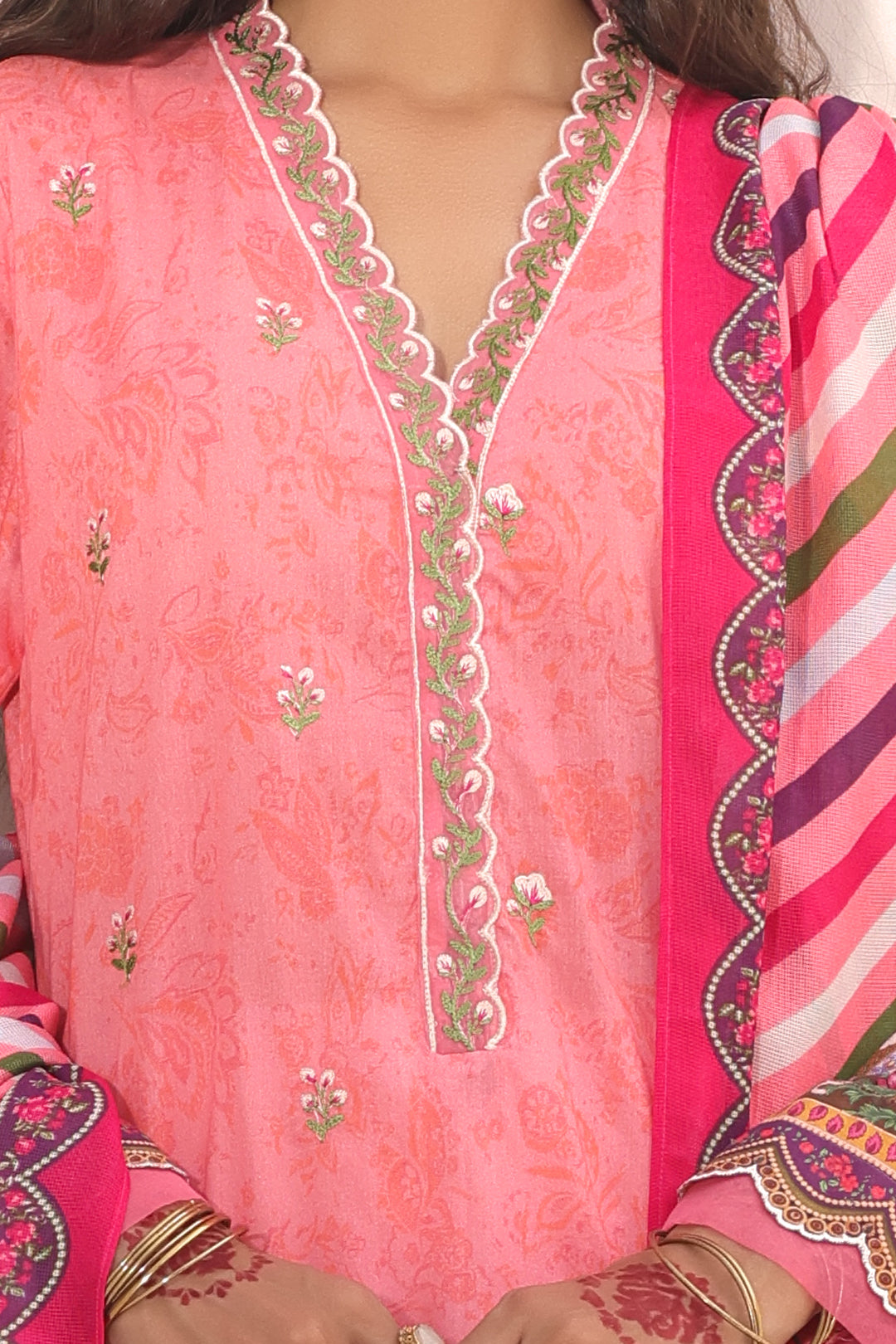 Zellbury | Unstitched 2 Piece Lawn | Embroidered Shirt Dupatta - 1658 - Libasekhas