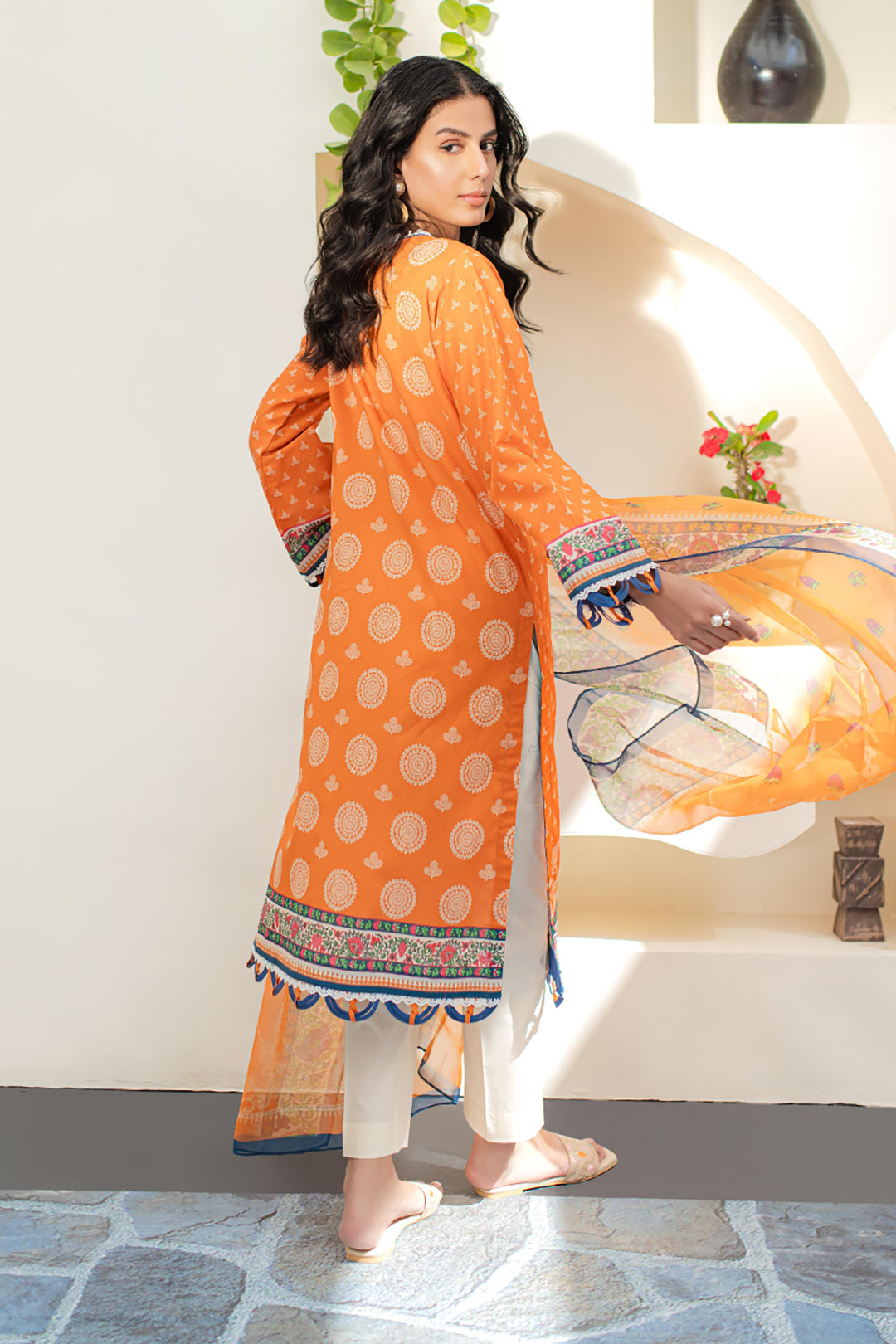 Zellbury | Unstitched 2 Piece Lawn | Embroidered Shirt Dupatta - 1661 - House Of Zarish