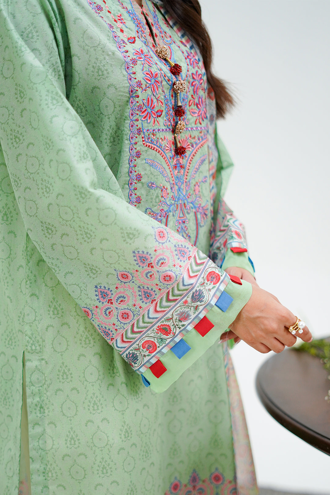 Zellbury | Unstitched 2 Piece Lawn | Embroidered Shirt Dupatta - 1715 - House Of Zarish