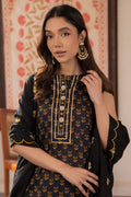 Zellbury | Unstitched 3 Piece Lawn | Embroidered Shirt Shalwar Dupatta - 1107 - House Of Zarish
